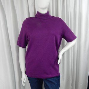 NWOT Dark Purple Short Sleeve Turtleneck  22/24